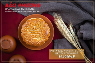 Bánh nướng sen nhuyễn 1 trứng muối
